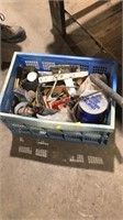 Crate of miscellaneous hardware