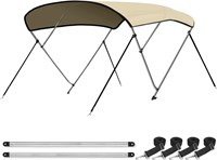 4 Bow Bimini Top Cover for Boat, Sand