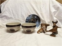 2 Cabela's Bowls and Other Wildlife Decor