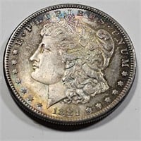 1881 S Morgan Silver Dollar Coin.