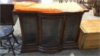Glass front wooden cabinet