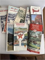 Vintage traveling maps, some advertising ESSO and