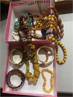 Vintage jewelry lot amber Bakelite n more ?