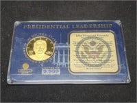John Kennedy Presidential Leadership medal coin