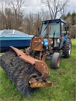 NEW HOLLAND 3930 DIESEL TRACTOR W/  FRONT BROOM -
