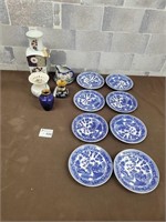Fine china plates, porcelain vases