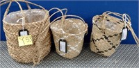 43 - NEW WMC ASSORTED WOVEN BASKET PLANTERS (Y53)