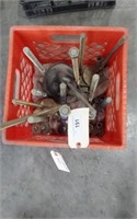 ASSORTED CHAMBER RODS- CONTENTS OF MILK CRATE