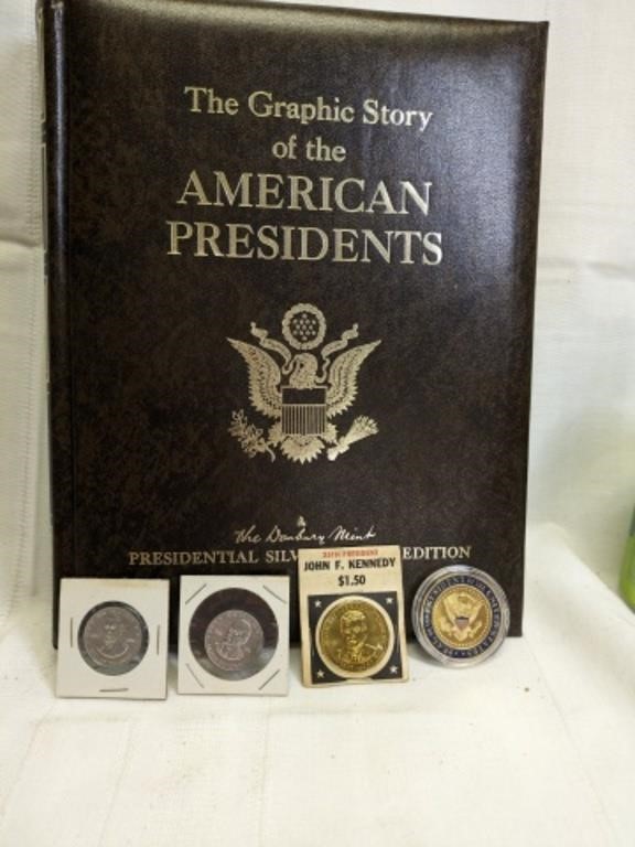 Whitney Graphic Story of Presidents & 4 Coins