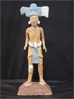 Native American figure, plaster,
