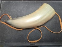 Renaissance Faire Carved Drinking Horn. 10". Real