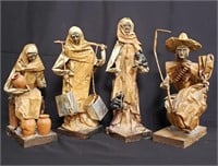 Group of papier-mâché figurines, made in Mexico