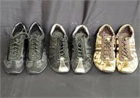 Group of designer style shoes marked Coach