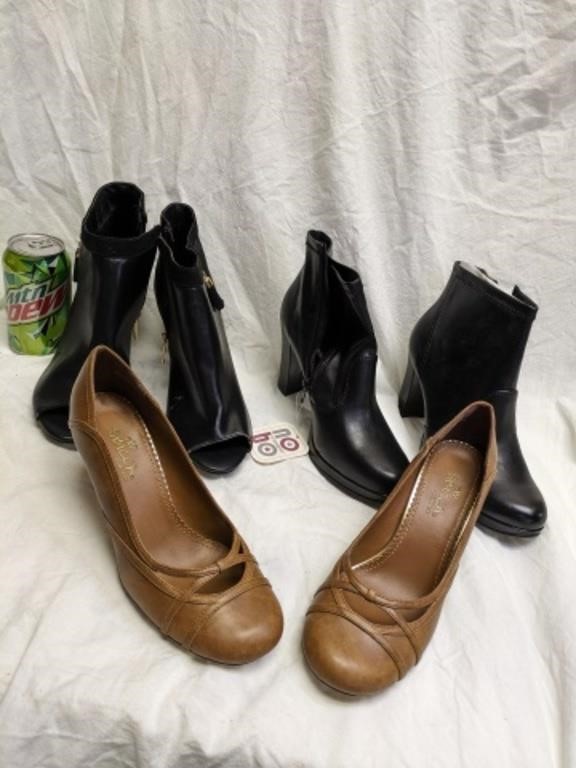 2 Pair New Boots, Pair High Heels, Size 8 1/2