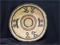 Hand-woven Hausa (Nigeria) coiled basket