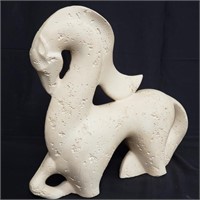 Ceramic horse sculpture copyrighted Jaru
