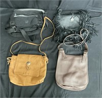 Group of designer style handbags