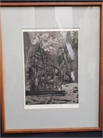 Signed and numbered etching