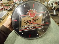 Miller Genuine Draft Light Clock - 13" Diameter