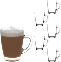 6-Piece LAV Glass Coffee Mugs Set