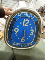 Schlitz Batt. Operated Clock - 16"Wx18"H