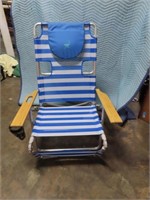 Xwide Fancy Folding PoolSide Alum Chair