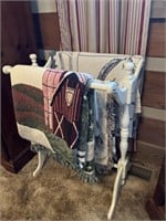 Quilt Rack & 3 Throws