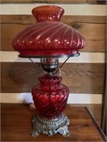 Electrified Cranberry Lamp