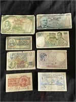 Vintage foreign currency lot