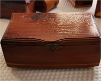 Miniature Cedar Chest Box vintage wooden