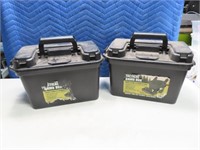 (2) Poly Ammo Storage Boxes full size