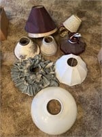 Assorted Lamp Shades (Cloth & Glass)
