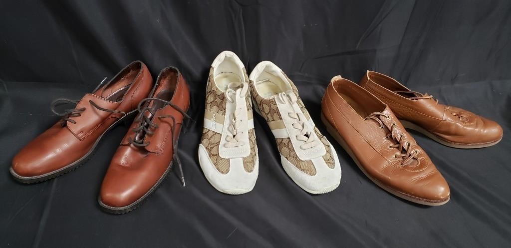 Group of three pairs of designer style shoes