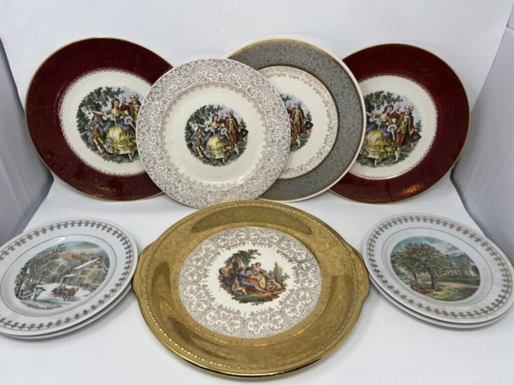 Assorted Decorated Plates