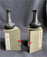 Pair of ceramic xishuangbanna vases