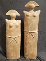Pair of clay figurines