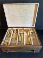Set of Gold Plated Flatware