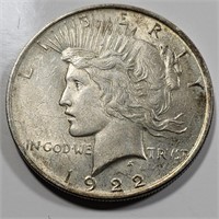 1922 Peace Silver Dollar coin