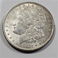 1921 Morgan Silver Dollar Coin.