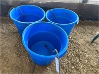(3) Poly Heated Buckets