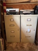 2 - Metal 2 Drawer File Cabinets (No Contents)