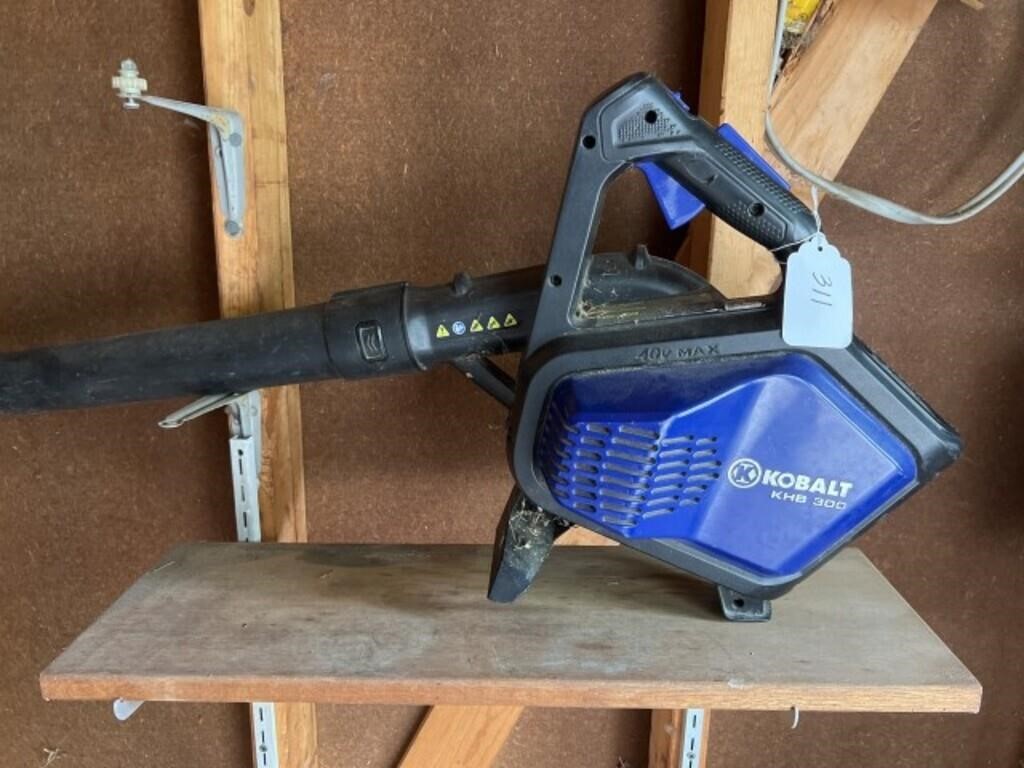 Kobalt Battery Powered Blower with Extra Battery &