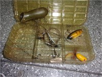 old fishing tackle lure lot glass eye mouse & tail