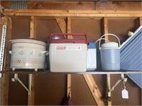 Assorted Coolers, Lawn Chairs, Etc.
