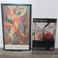 Pair of framed art posters