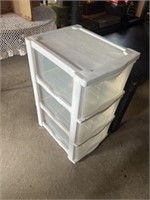 3 Drawer Plastic Storage Cabinet, 3 Pressed Board