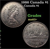 1986 Canada $1 Canada Dollar 1 Grades Select+ Unc