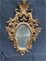 Vintage gilt composite frame mirror made in Italy