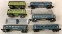 lot of 6 Metal Train Cars, Lionel, others