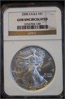 2008 Certified 1oz .999 Silver U.S. American Eagle